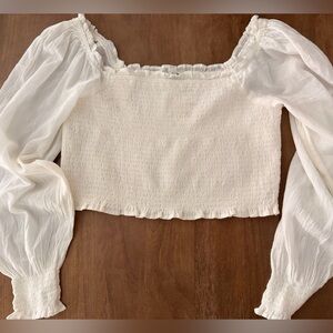 Aerie Smocked Crop